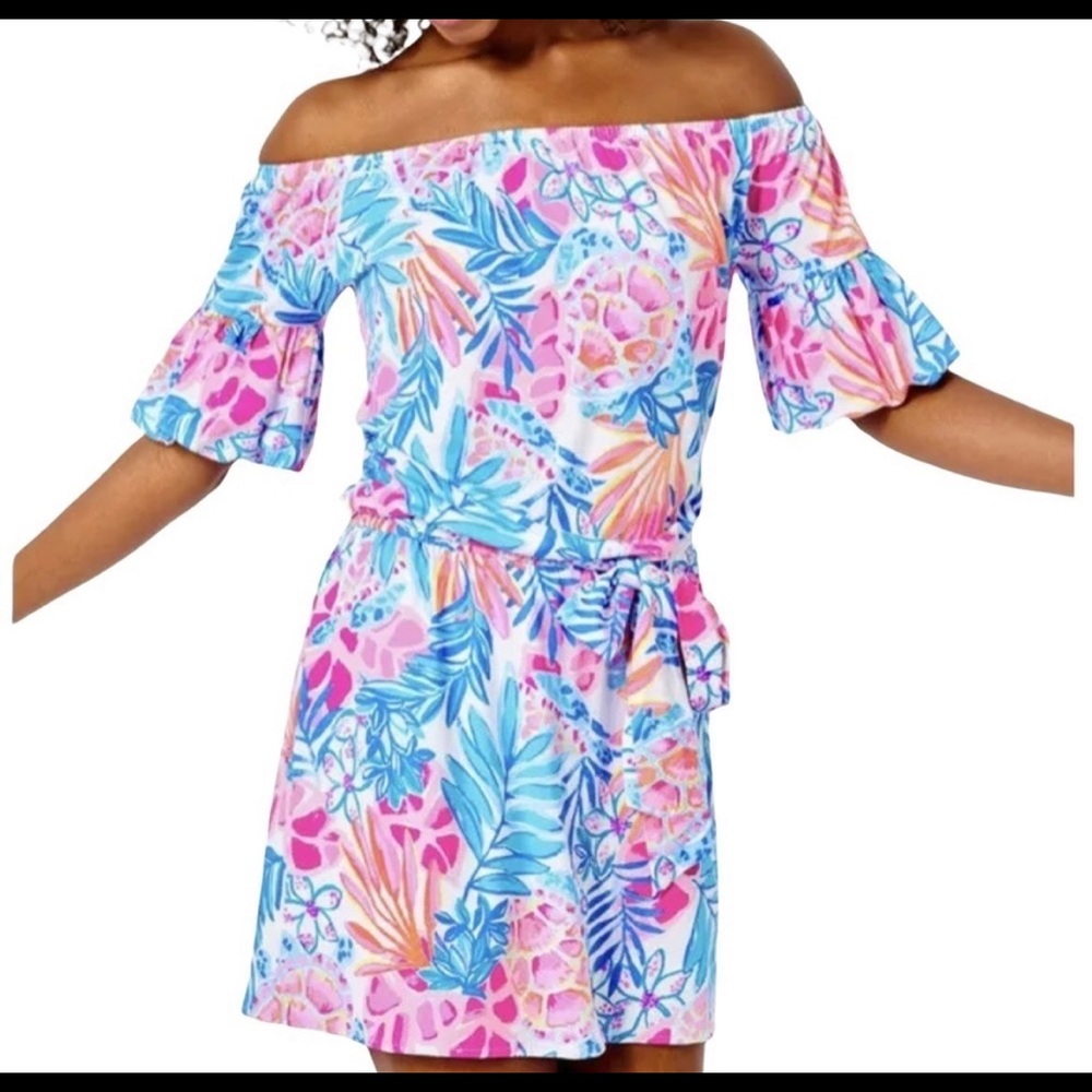 LILLY PULITZER Samia Romper Resort White Rainforest Retreat NWT